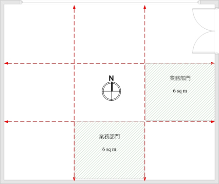 市场部办公室风水布局与方位图