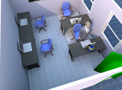 办公桌正对门的化解方法图解