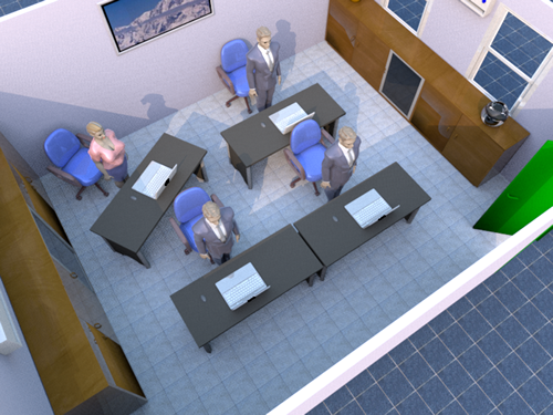 办公桌的摆放风水图解