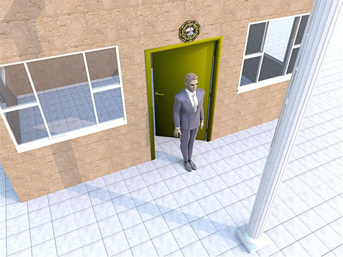 公司大门正对柱子的化解方法