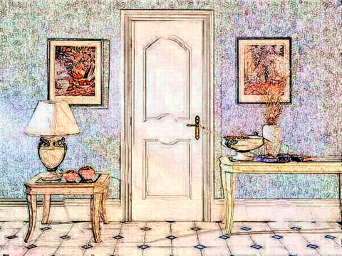 房门对房门五帝钱应该挂在哪里