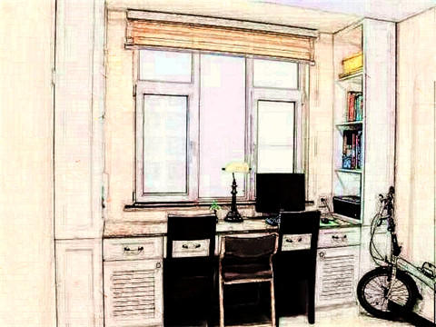 书桌的摆放的正确图片